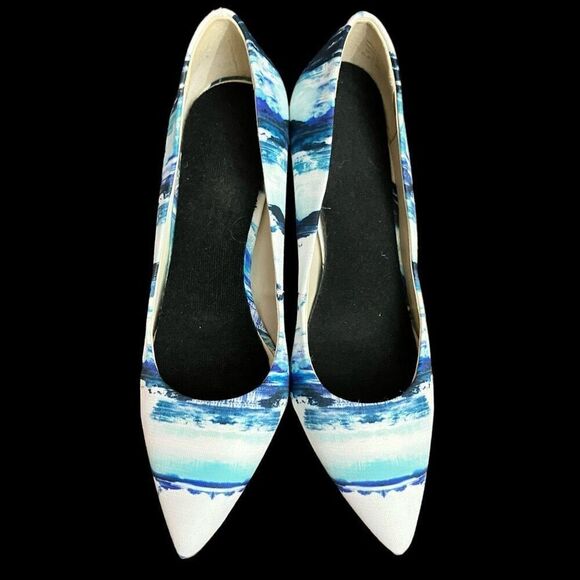 Aldo Blue Tie Dye Stiletto Heels / SZ: 6.5 - Picture 2 of 11